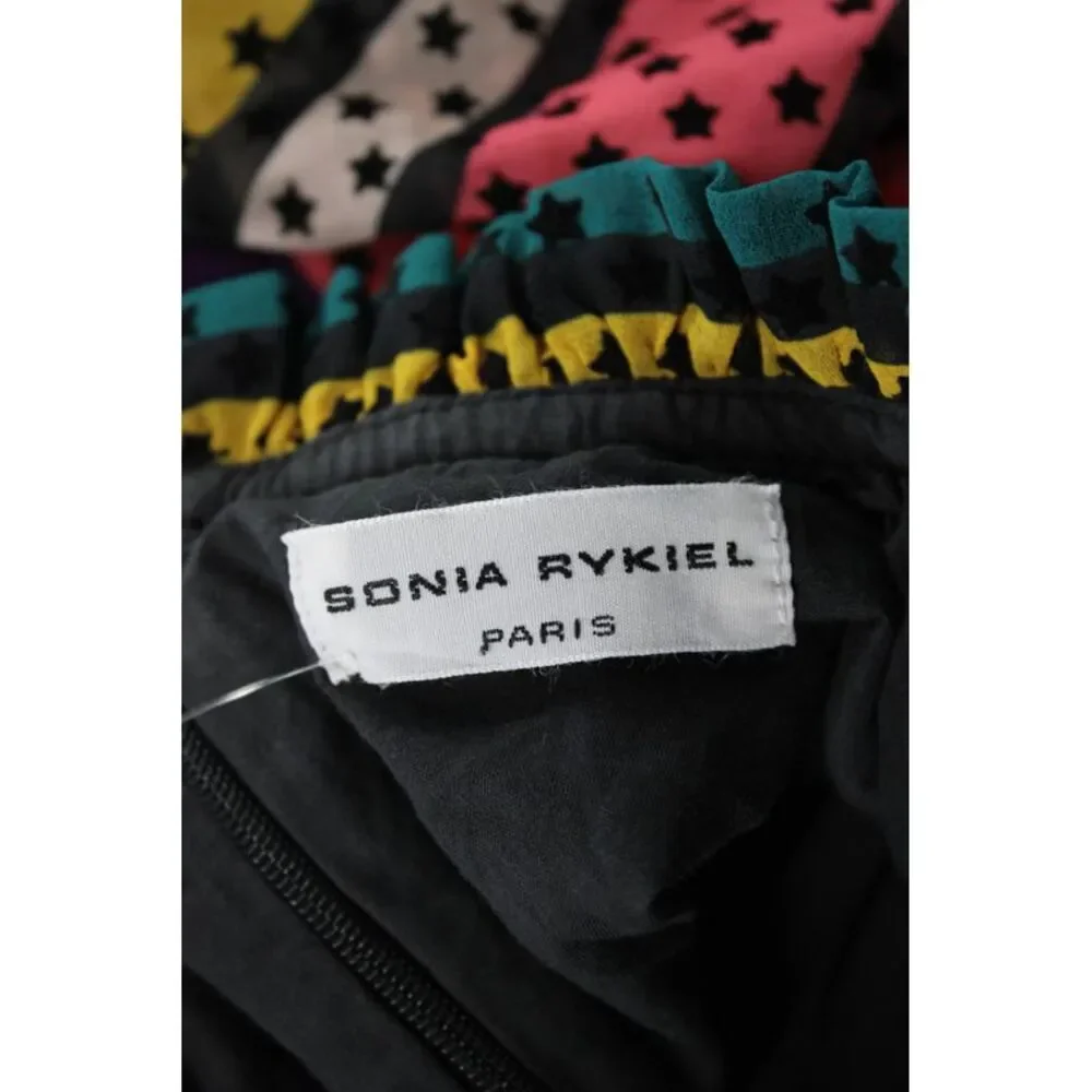 Sonia Rykiel Girls Back Zip Long Sleeve Star Striped Dress Multi Size 12